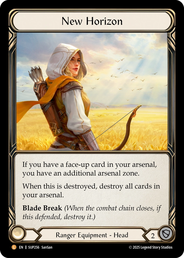 (256) Flesh & Blood TCG Super Slam Single: New Horizon (Extended Art Rainbow Foil)  Legendary