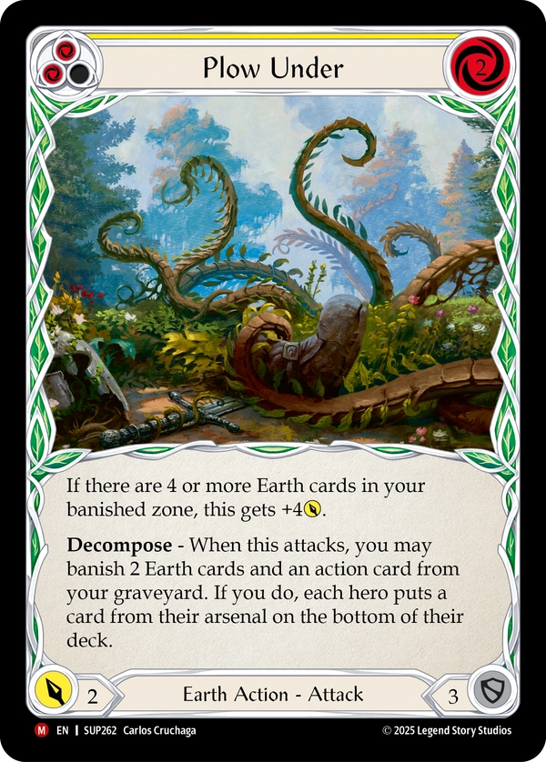 (262) Flesh & Blood TCG Super Slam Single: Plow Under (Regular)  Majestic