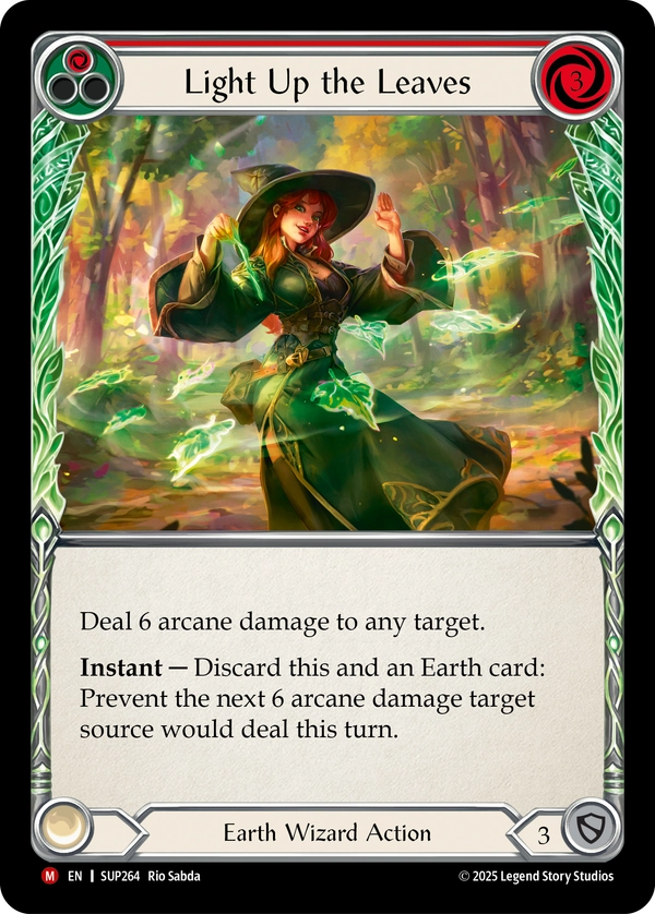 (264) Flesh & Blood TCG Super Slam Single: Light Up the Leaves (Regular)  Majestic