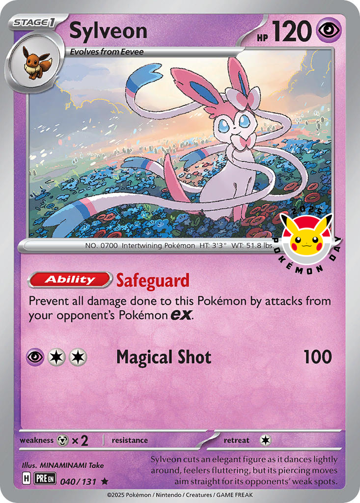 (040/131) Pokemon TCG Prismatic Evolutions: Additionals Single: Sylveon   Promo (Pokemon Day Stamped Promo)