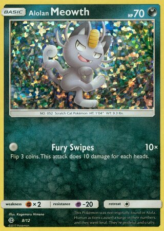 (008/12) Pokemon TCG McDonald's Collection 2017 Single: Alolan Meowth   Promo