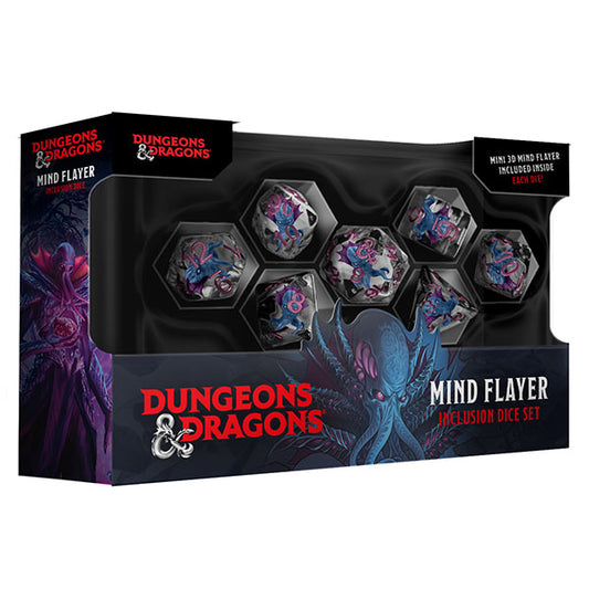 Fanroll - D&D Monsters Resin Inclusion Dice Set: Mind Flayer