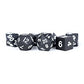 Fanroll - 16mm Metal Polyhedral Dice Set: Black