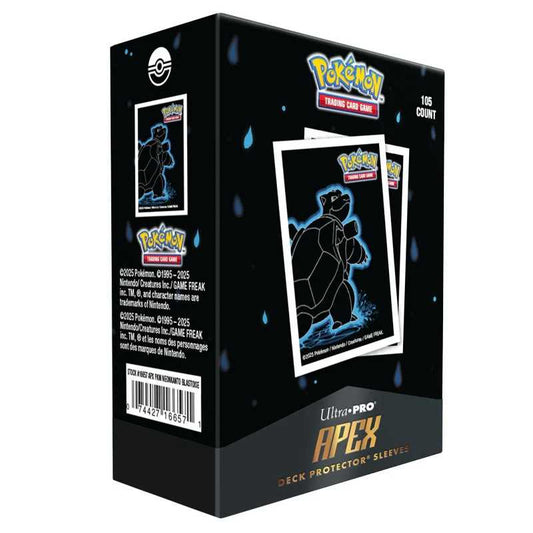 Pokemon TCG: Neon Kanto Apex Deck Protector Sleeves: Blastoise (105ct)