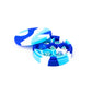 Fanroll: Silicone Round Dice Case: Blue/White/Light Blue