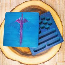 Mystery Dice Goblin (MDG): Wooden Dice Box (Blue)