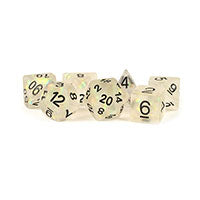Fanroll - 16mm Resin Poly Dice Set - Icy Opal Clear