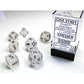 Chessex - Frosted Polyhedral 7 Dice Set - Clear with Black