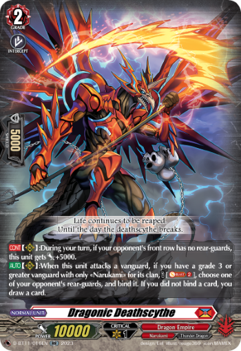 (016) Cardfight Vanguard Clash of the Heroes Single: Dragonic Deathscythe [D-Format] (V.1 - Double Rare)  Double Rare