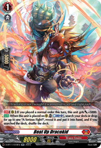 (019) Cardfight Vanguard Clash of the Heroes Single: Beat Up Dracokid [D-Format] (V.1 - Double Rare)  Double Rare
