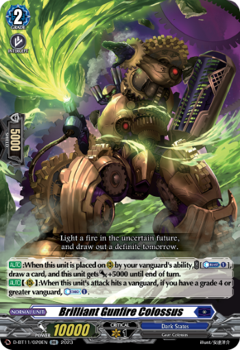 (020) Cardfight Vanguard Clash of the Heroes Single: Brilliant Gunfire Colossus [D-Format] (V.1 - Double Rare)  Double Rare