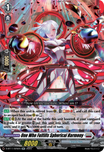 (025) Cardfight Vanguard Clash of the Heroes Single: One Who Fulfills Spherical Harmony [D-Format] (V.1 - Double Rare)  Double Rare