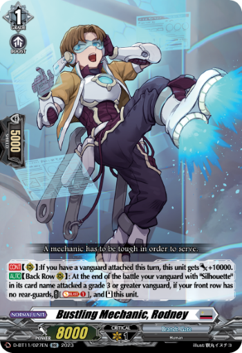 (027) Cardfight Vanguard Clash of the Heroes Single: Bustling Mechanic, Rodney [D-Format] (V.1 - Double Rare)  Double Rare