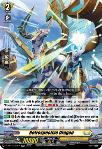 (028) Cardfight Vanguard Clash of the Heroes Single: Retrospective Dragon [D-Format] (V.1 - Double Rare)  Double Rare
