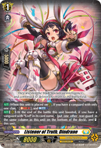 (030) Cardfight Vanguard Clash of the Heroes Single: Listener of Truth, Dindrane [D-Format] (V.1 - Double Rare)  Double Rare