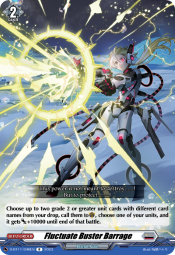 (046) Cardfight Vanguard Clash of the Heroes Single: Fluctuate Buster Barrage [D-Format] (V.1 - Rare)  Rare
