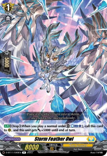 (049) Cardfight Vanguard Clash of the Heroes Single: Storm Feather Owl [D-Format] (V.1 - Rare)  Rare