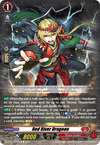 (063) Cardfight Vanguard Clash of the Heroes Single: Red River Dragoon [D-Format]  Common