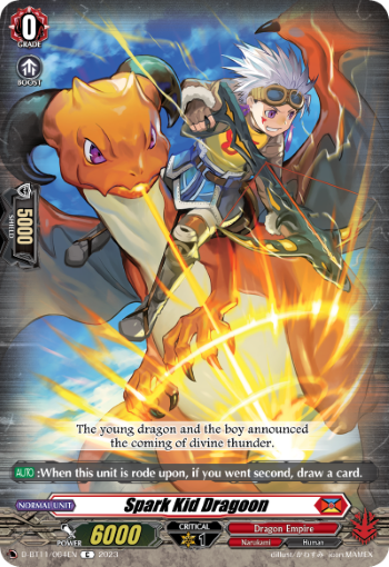 (064) Cardfight Vanguard Clash of the Heroes Single: Spark Kid Dragoon [D-Format]  Common