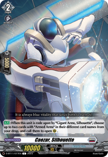 (077) Cardfight Vanguard Clash of the Heroes Single: Caezar, Silhouette [D-Format]  Common