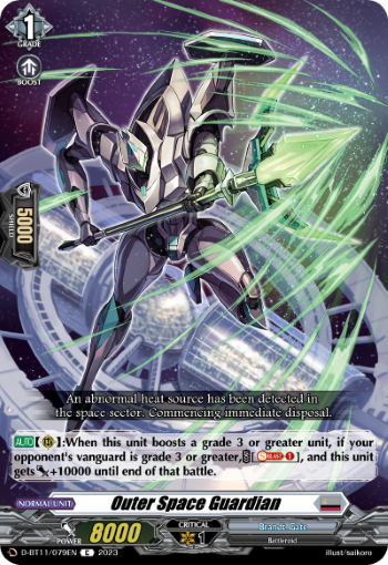 (079) Cardfight Vanguard Clash of the Heroes Single: Outer Space Guardian [D-Format]  Common