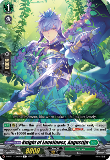 (095) Cardfight Vanguard Clash of the Heroes Single: Knight of Loneliness, Augustijn [D-Format]  Common