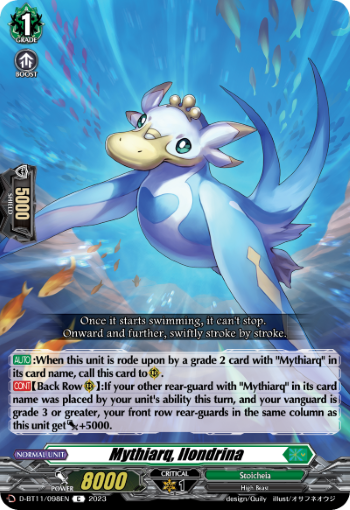 (098) Cardfight Vanguard Clash of the Heroes Single: Mythiarq, Ilondrina [D-Format]  Common