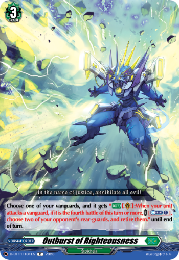 (101) Cardfight Vanguard Clash of the Heroes Single: Outburst of Righteousness [D-Format]  Common