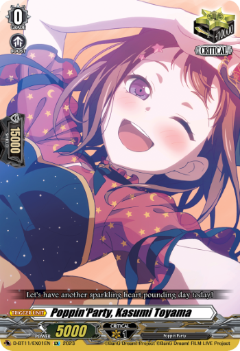 (EX01) Cardfight Vanguard Clash of the Heroes Single: Poppin'Party, Kasumi Toyama [D-Format] (V.1 - Feature Rare)  Feature Rare