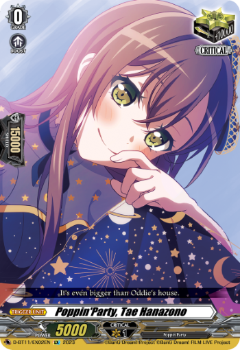 (EX02) Cardfight Vanguard Clash of the Heroes Single: Poppin'Party, Tae Hanazono [D-Format] (V.2 - Feature Rare)  Feature Rare