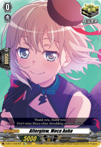 (EX07) Cardfight Vanguard Clash of the Heroes Single: Afterglow, Moca Aoba [D-Format] (V.1 - Feature Rare)  Feature Rare