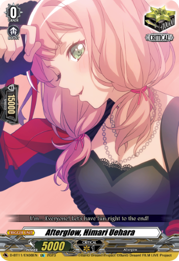 (EX08) Cardfight Vanguard Clash of the Heroes Single: Afterglow, Himari Uehara [D-Format] (V.1 - Feature Rare)  Feature Rare