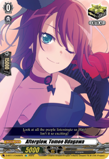 (EX09) Cardfight Vanguard Clash of the Heroes Single: Afterglow, Tomoe Udagawa [D-Format] (V.1 - Feature Rare)  Feature Rare