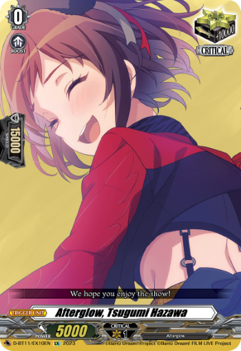 (EX10) Cardfight Vanguard Clash of the Heroes Single: Afterglow, Tsugumi Hazawa [D-Format] (V.2 - Feature Rare)  Feature Rare