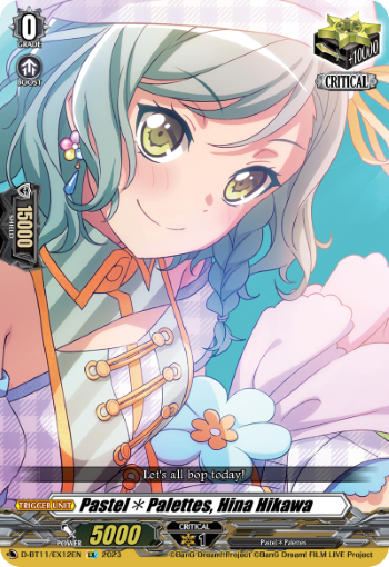 (EX12) Cardfight Vanguard Clash of the Heroes Single: Pastel Palettes, Hina Hikawa [D-Format] (V.2 - Feature Rare)  Feature Rare