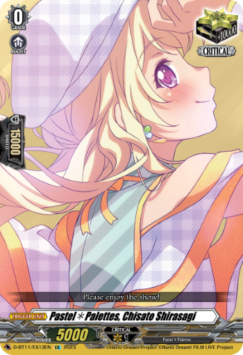 (EX13) Cardfight Vanguard Clash of the Heroes Single: Pastel Palettes, Chisato Shirasagi [D-Format] (V.1 - Feature Rare)  Feature Rare