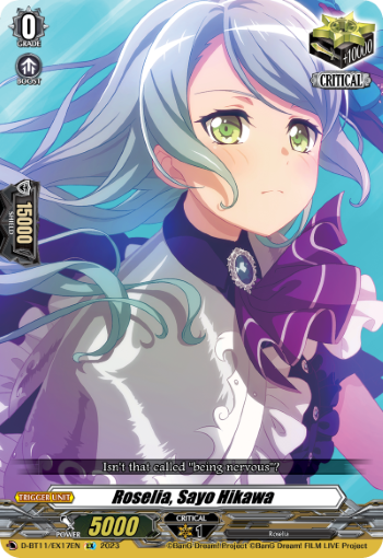 (EX17) Cardfight Vanguard Clash of the Heroes Single: Roselia, Sayo Hikawa [D-Format] (V.1 - Feature Rare)  Feature Rare