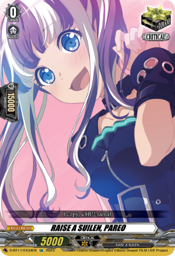 (EX34) Cardfight Vanguard Clash of the Heroes Single: RAISE A SUILEN, PAREO [D-Format] (V.1 - Feature Rare)  Feature Rare