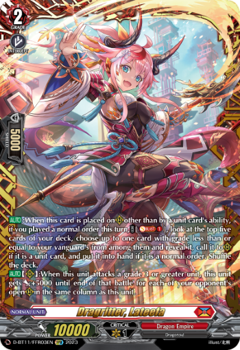 (FFR03) Cardfight Vanguard Clash of the Heroes Single: Dragritter, Lateefa [D-Format] (V.2 - Feature Rare)  Feature Rare
