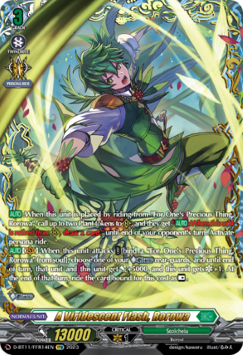 (FFR14) Cardfight Vanguard Clash of the Heroes Single: A Viridescent Flash, Rorowa [D-Format] (V.2 - Feature Rare)  Feature Rare