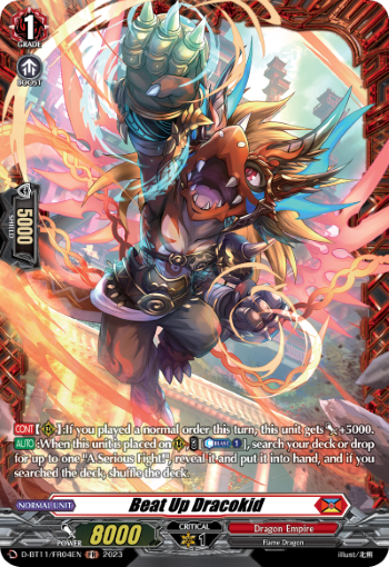 (FR04) Cardfight Vanguard Clash of the Heroes Single: Beat Up Dracokid [D-Format] (V.2 - Feature Rare)  Feature Rare