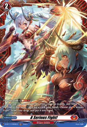 (FR08) Cardfight Vanguard Clash of the Heroes Single: A Serious Fight! [D-Format] (V.2 - Feature Rare)  Feature Rare