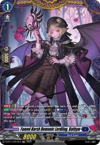 (FR12) Cardfight Vanguard Clash of the Heroes Single: Famed Harsh Demonic Lordling, Bathym [D-Format] (V.2 - Feature Rare)  Feature Rare