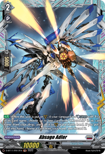 (FR17) Cardfight Vanguard Clash of the Heroes Single: Absage Adler [D-Format] (V.2 - Feature Rare)  Feature Rare