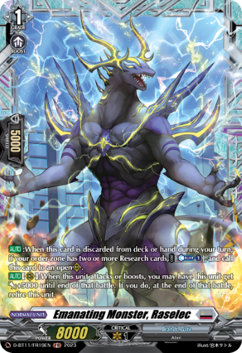 (FR19) Cardfight Vanguard Clash of the Heroes Single: Emanating Monster, Raselec [D-Format] (V.2 - Feature Rare)  Feature Rare