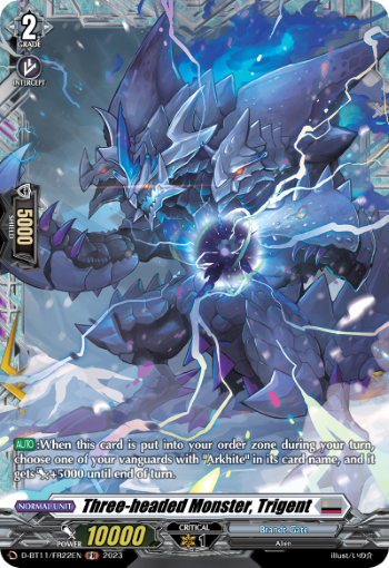 (FR22) Cardfight Vanguard Clash of the Heroes Single: Three-headed Monster, Trigent [D-Format] (V.2 - Feature Rare)  Feature Rare