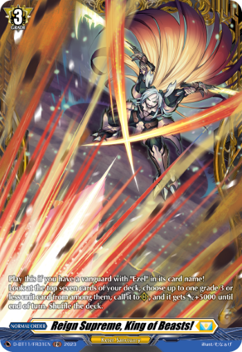 (FR31) Cardfight Vanguard Clash of the Heroes Single: Reign Supreme, King of Beasts! [D-Format] (V.2 - Feature Rare)  Feature Rare
