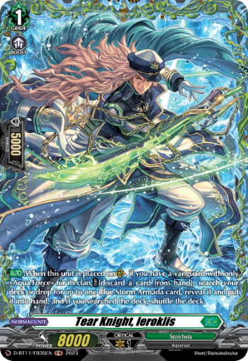 (FR35) Cardfight Vanguard Clash of the Heroes Single: Tear Knight, Ieroklis [D-Format] (V.2 - Feature Rare)  Feature Rare