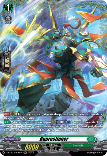 (FR36) Cardfight Vanguard Clash of the Heroes Single: Buprestinger [D-Format] (V.2 - Feature Rare)  Feature Rare