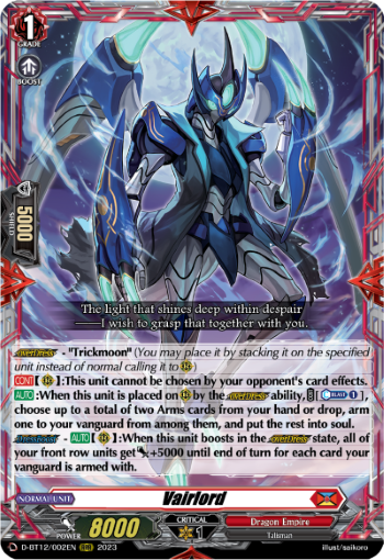 (002) Cardfight Vanguard Evenfall Onslaught Single: Vairlord [D-Format] (V.1 - Triple Rare)  Triple Rare